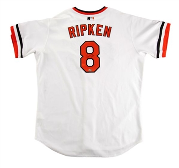 Cal Ripken Jr. Signed Baltimore Orioles Home Jersey Worn During On Field World Series 25th Anniversary Ceremony (MLB Authenticated)